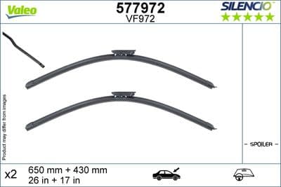 Balai d'essuie-glace SILENCIO FLAT BLADE SET