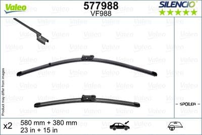 Balai d'essuie-glace SILENCIO FLAT BLADE SET
