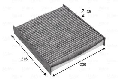 Filtre, air de l'habitacle VALEO PROTECT