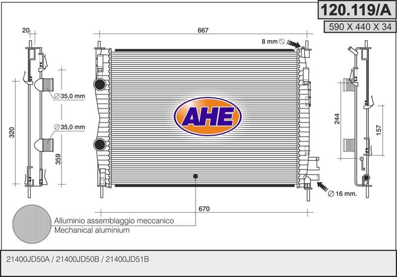 Radiateur de refroidissement