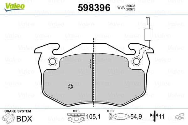 Plaquettes de frein arriere (Jeu de 4)