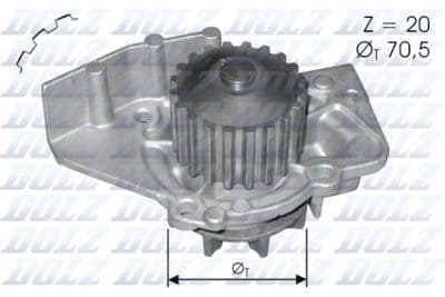 Pompe à eau, refroidissement du moteur