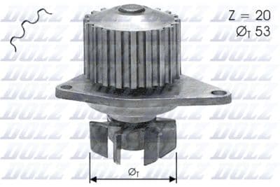 Pompe à eau, refroidissement du moteur