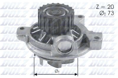 Pompe à eau, refroidissement du moteur