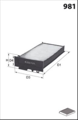 Filtre, air de l'habitacle