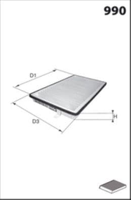 Filtre, air de l'habitacle