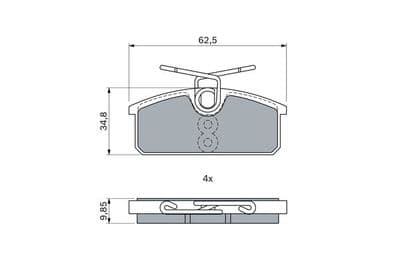 Kit de plaquettes de frein, frein à disque
