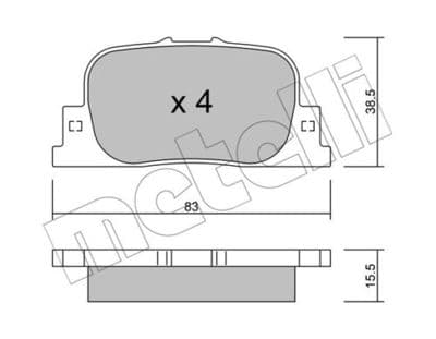 Kit de plaquettes de frein, frein à disque