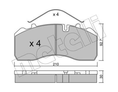 Kit de plaquettes de frein, frein à disque