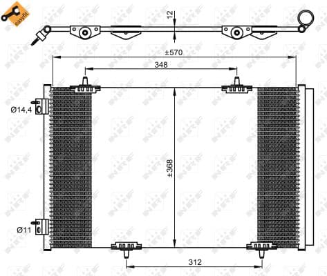 Condenseur / Radiateur de climatisation