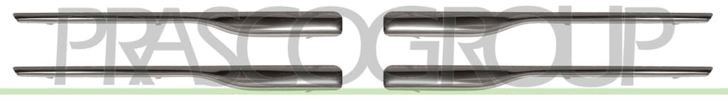 Jeu de baguettes et bandes protectrices, grille de radiateur