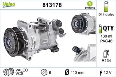 Compresseur, climatisation VALEO ORIGINS NEW