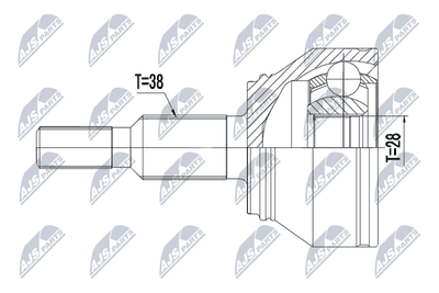 Jeu de joints, arbre de transmission