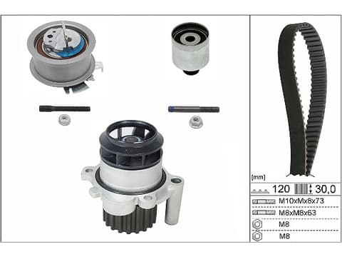 Pompe à eau + kit de courroie de distribution