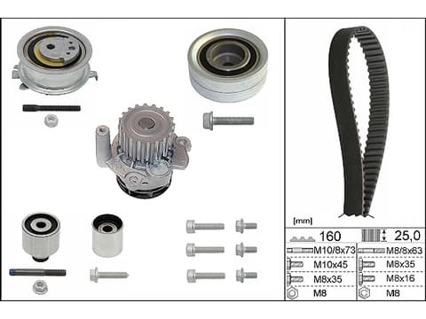 Pompe à eau + kit de courroie de distribution