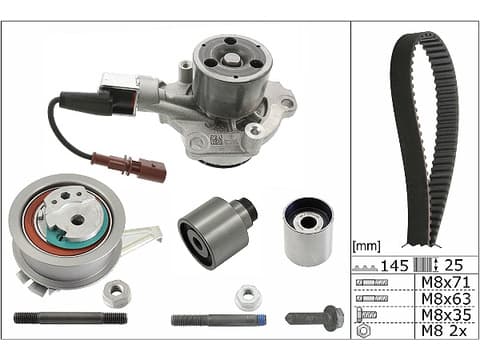 Pompe à eau + kit de courroie de distribution