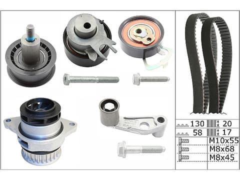 Pompe à eau + kit de courroie de distribution