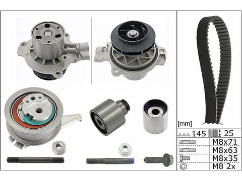 Pompe à eau + kit de courroie de distribution