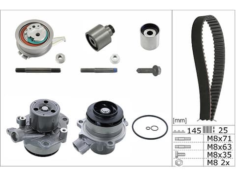 Pompe à eau + kit de courroie de distribution