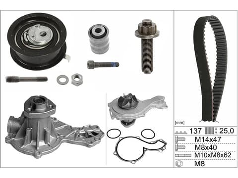 Pompe à eau + kit de courroie de distribution