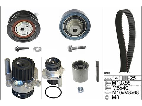 Pompe à eau + kit de courroie de distribution