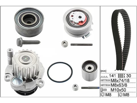 Pompe à eau + kit de courroie de distribution