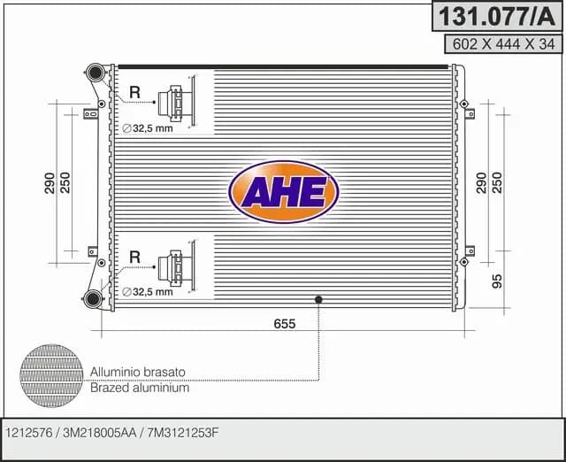 Radiateur, refroidissement du moteur AHE