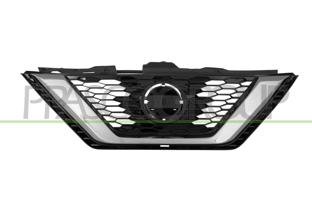 Grille Calandre Noire Avec Moulure Chromée